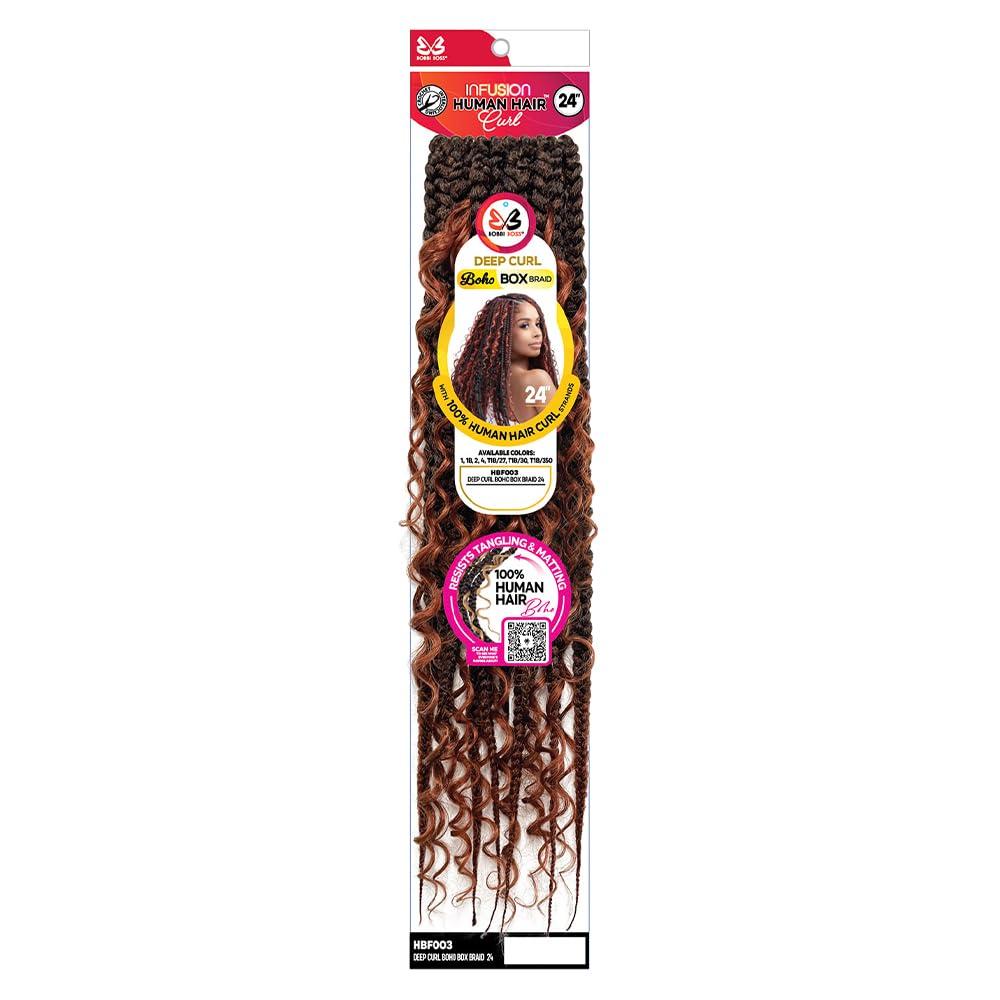 Bobbi Boss Infusion Human Hair Curl Crochet Braid DEEP CURL BOHO